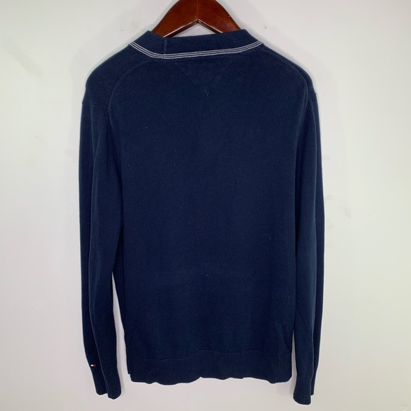 Tommy Hilfiger Navy Blue Button Down Cardigan Lg - Picture 3 of 5
